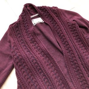 Super Soft Burgundy Anthropologie Cardigan XS